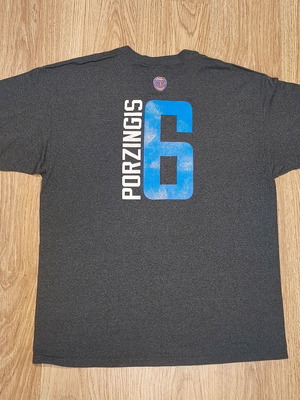 Majestic NBA New York Knicks Porzingis #6 T-Shirt used, men's XL grey