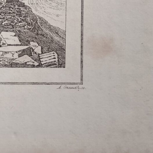 1832 ατσαλογραφία Μυκήνες Η Πύλη των Λεόντων μεταχειρισμένη