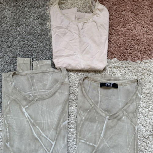 4-piece beige women's set made in Italy like new