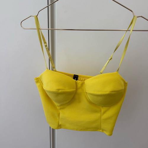 Yellow corset bustier like new, adjustable straps, size S