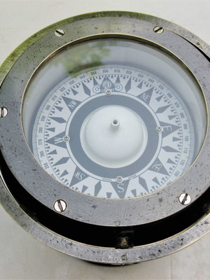 Πυξίδα επιτραπέζια μεταχειρισμένη, μπρούτζινη, λειτουργική