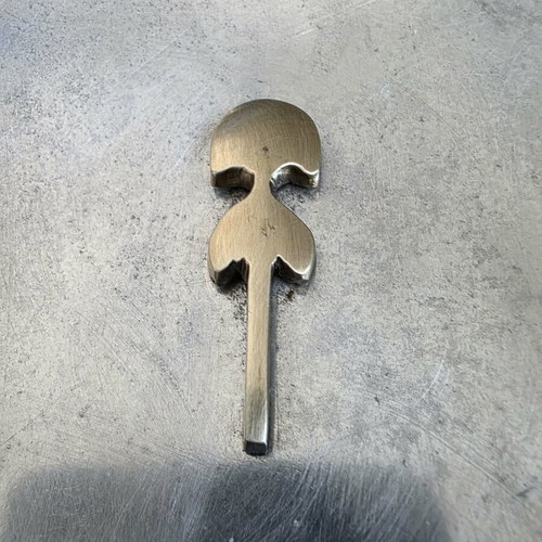 Square tray decorated with Cycladic violin-shaped figurine like new