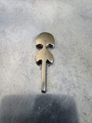 Square tray decorated with Cycladic violin-shaped figurine like new