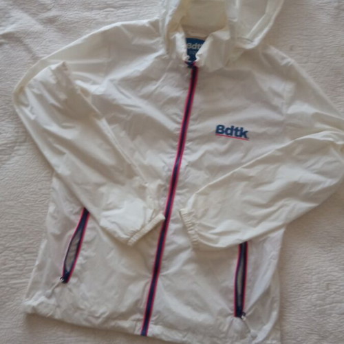 Women's windbreaker jacket used, size M, white and pink