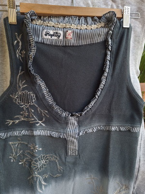 Replay vintage sleeveless top used, cotton, small, grey ombre