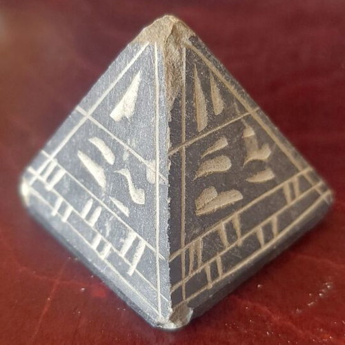 Decorative pyramids from Egypt used, set of 2 stone pieces