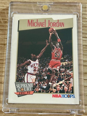 Κάρτα Michael Jordan Chicago Bulls NBA Hoops 1991-92 σαν καινούργιο σε ακρυλική θήκη