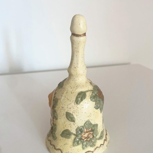 Ceramic bell ornament used, decorative festive item