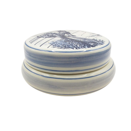 Delft porcelain box hand-painted like new, Sweden 1979