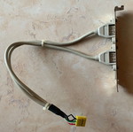 Computer cable with 2xUSB ports used
