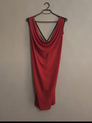 Women's short red dress Greek product active girl elastic one size new
