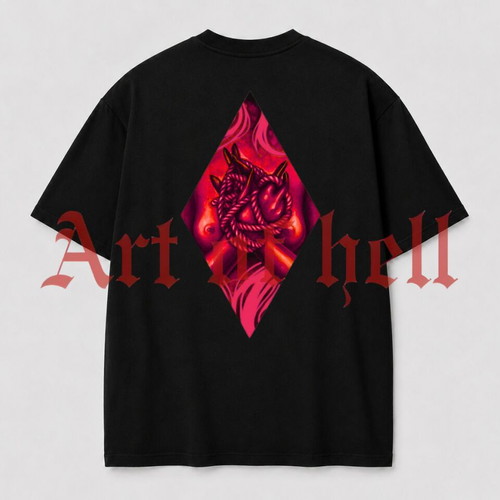 Art of Hell oversize black T-shirt
