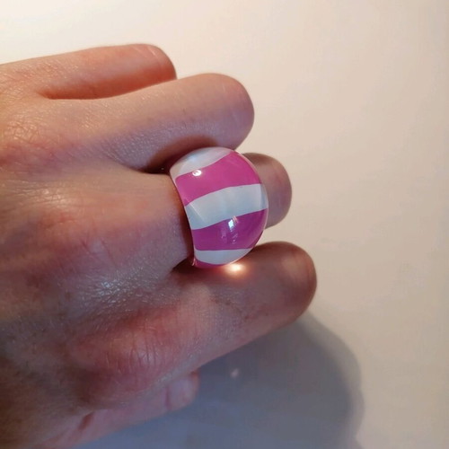 Bicolor plexiglass ring new