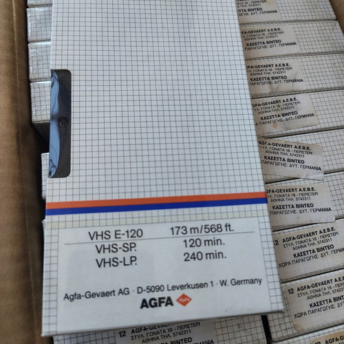 Agfa VHS E-120 video tapes like new, pack of 20