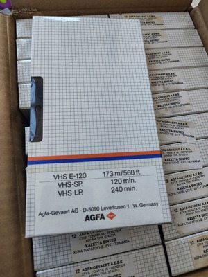 Agfa VHS E-120 video tapes like new, pack of 20