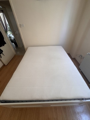 Hemnes IKEA bed 160x200 with Vesteröy mattress and Brimnes frame like new
