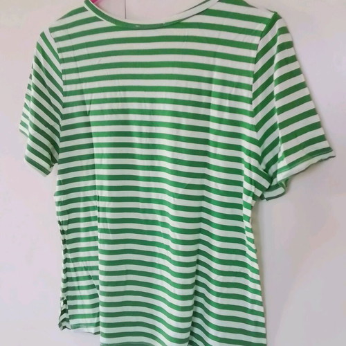 Derpouli summer striped blouse XL like new, green white
