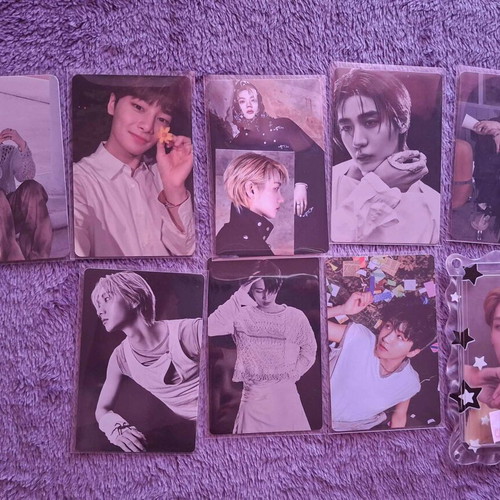 Kpop photocards from Stray Kids and Boynextdoor