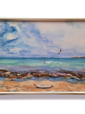 Pastel painting 21×30 cm, Limnos, new