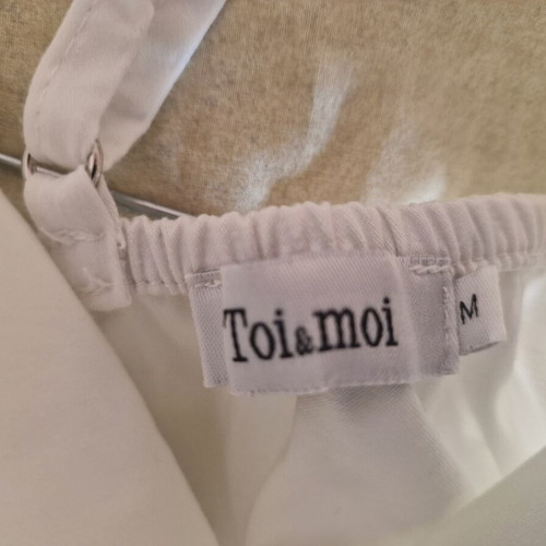 Toi&Moi white cotton short flared dress medium size like new