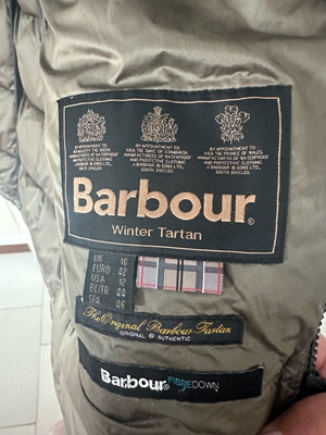 Barbour μπουφάν Winter Tartan μεταχειρισμένο, γκρι-καφέ, μέγεθος UK 16