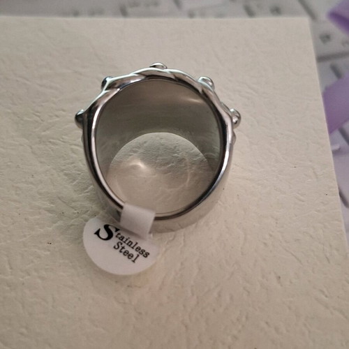 Stainless steel ring new, silver, surgical steel