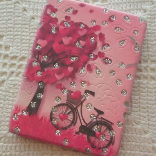 Pink small pocket mirror like new