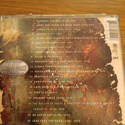 Joan Baez Greatest Hits CD like new, folk