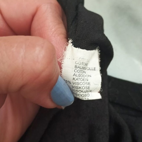 Women's blouse black, like new, sizes XL/XXL, viscose and cotton