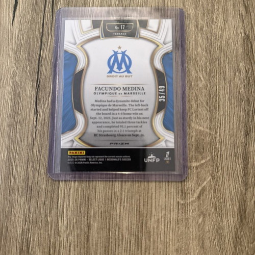 Facundo Medina Panini Select Purple Dragon Scale Parallel Card 35/49 like new