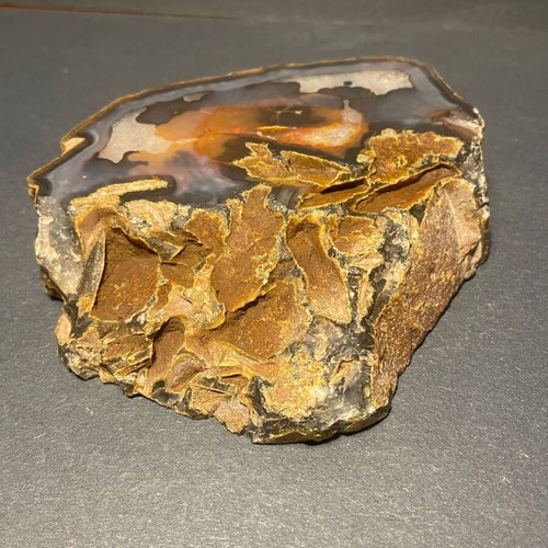 Agate Geode Ashtray used with natural translucency
