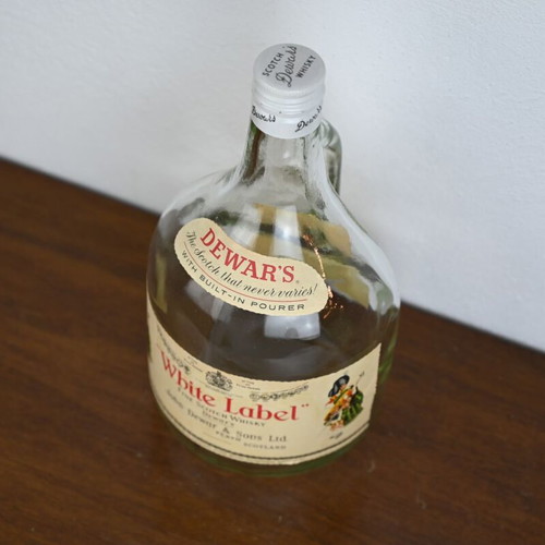 Dewar's White Label Vintage Bottle used, collectible