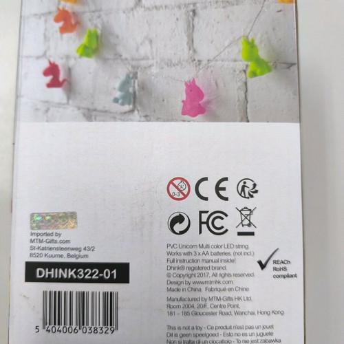 Multicolor unicorn string lights new, battery operated