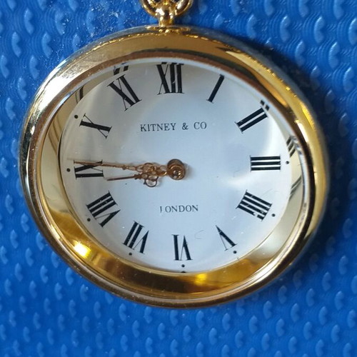 Table clock used Faberge style Kidney & Co London