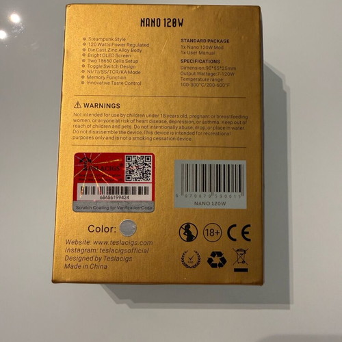 Steampunk Nano 120W vape mod brand new