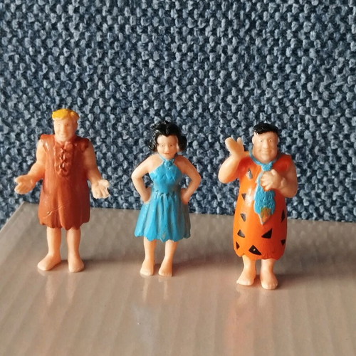 The Flintstones collectible figures used, vintage 90s, set of 3