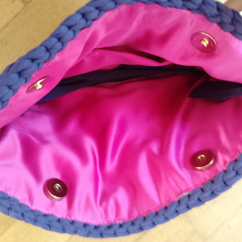 Handmade purple bag like new