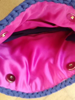 Handmade purple bag like new