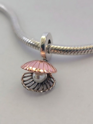 Charm Seashell από ασήμι S925 και επιχρύσωση καινούργιο