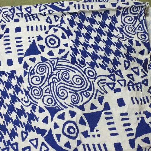 Fabric new with blue and white pattern, dimensions 1.10×1.50 m