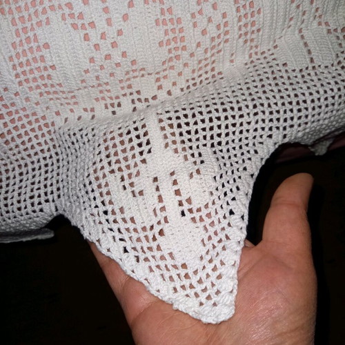 Handmade crochet blanket with pillowcase like new