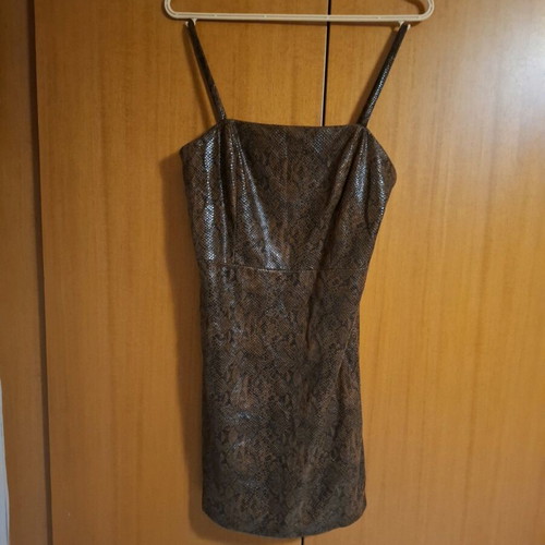 Mini leather dress Mango like new, brown, size M