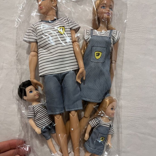 Barbie doll family set of 4, 30cm tall