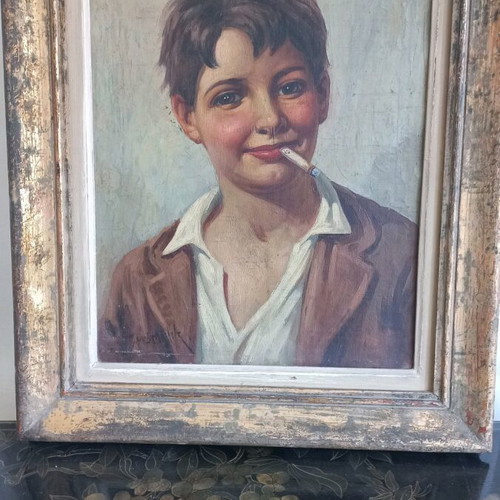 Signed oil painting artwork like new