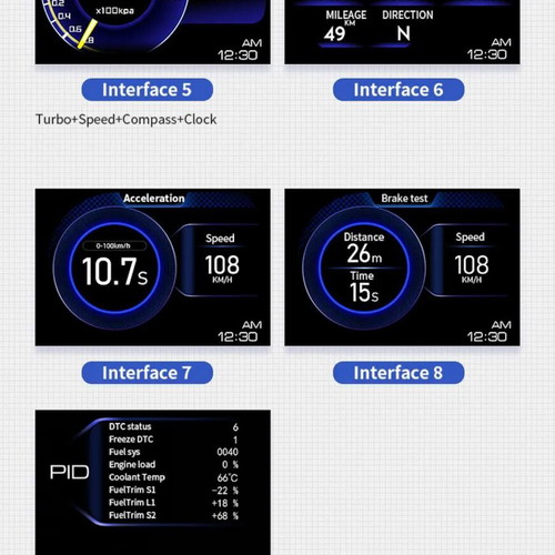 OBD Display PRO HUD with OBD2 and GPS diagnostics
