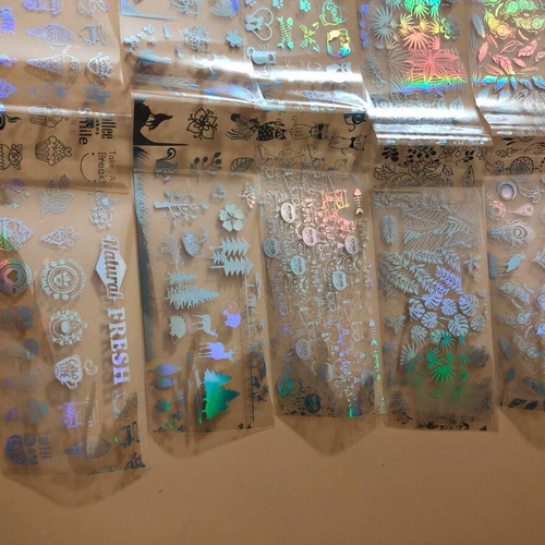 Aurora Glass holographic nail stickers new, pack of 5
