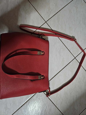 Shoulder bag used, red