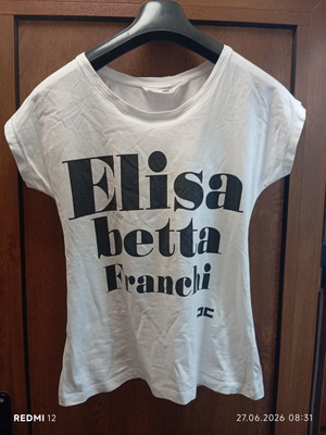 Elisabetta Franchi t-shirt size S like new, white