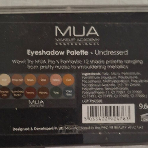 MUA eyeshadow palettes used, set of 2 pieces
