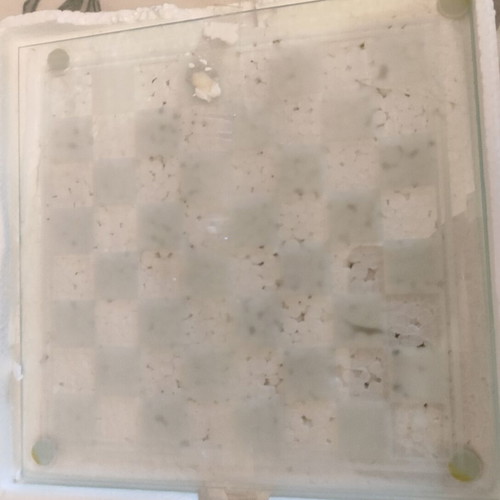 Johnny Walker Glass Chess Set like new